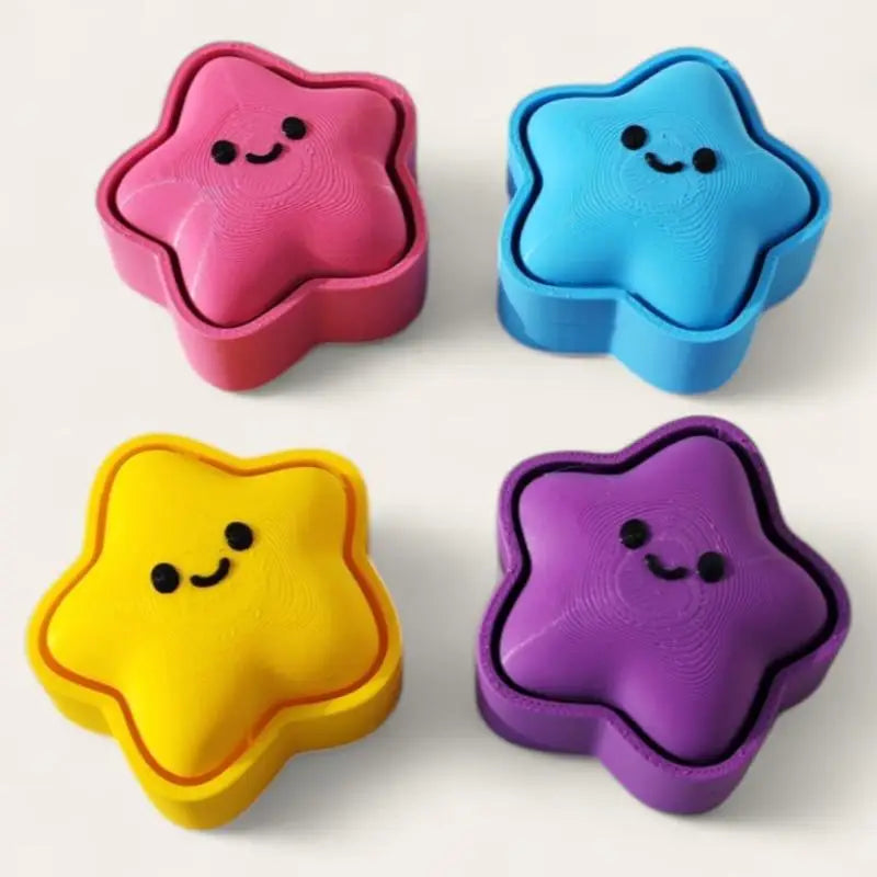 3D Printed Star Keychain – Squeeze Toy & Backpack Charm Novelty Keychain Toy Axl