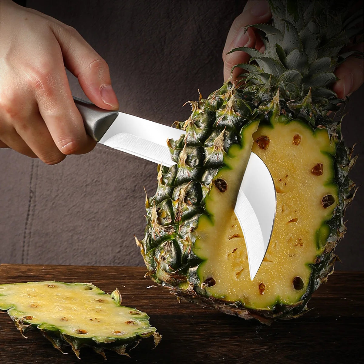 Stainless Steel Pineapple & Sugar Cane Peeler Paring Knife Kitchen Paring Knife Axl