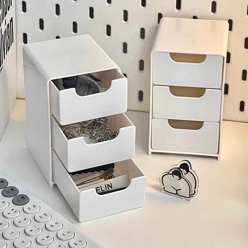 Mini 3-Layer Drawer Storage Box – Desk & Jewelry Organizer Drawer Storage Box Axl