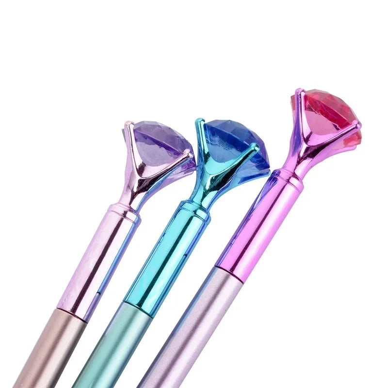 Kawaii Crystal Ballpoint Pens – Korean Style 2-Pack, 0.5mm Ballpoint Pen Set Axl