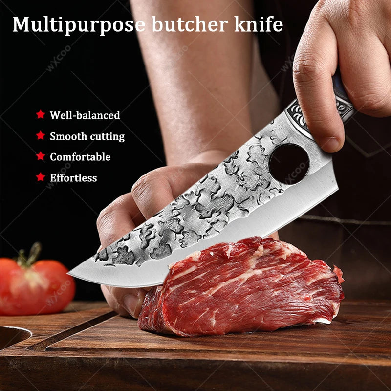 WXCOO Forged Boning Knife – Stainless Steel Butcher Knife Boning Knife Axl