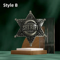 Vintage Western Metal Sheriff Badge – Cowboy Costume Accessory Costume Badge Axl Style B 1pc