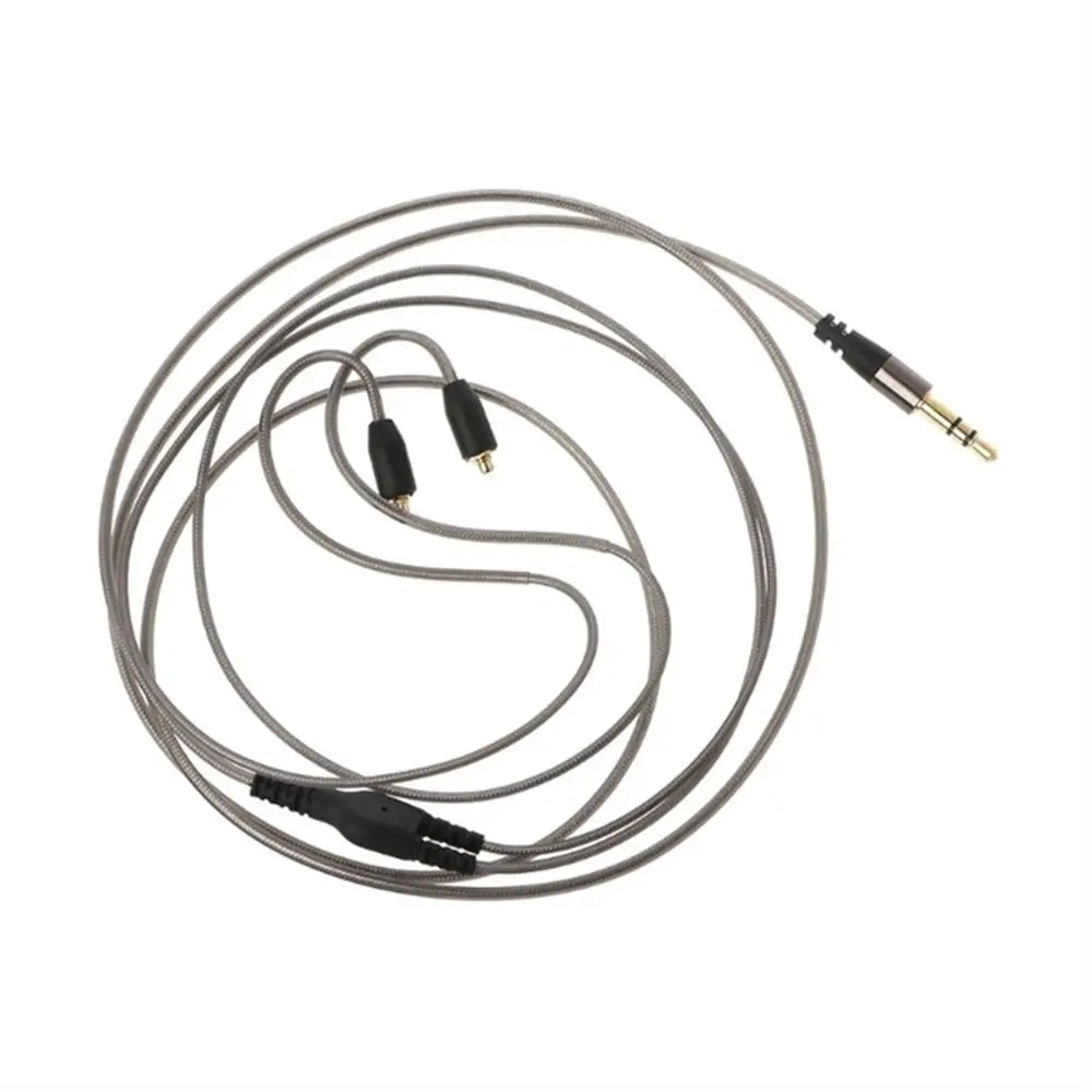 MMCX Detachable Earphone Cable 3.5mm Gold-Plated | 1.2m Earphone Cable Axl Grey