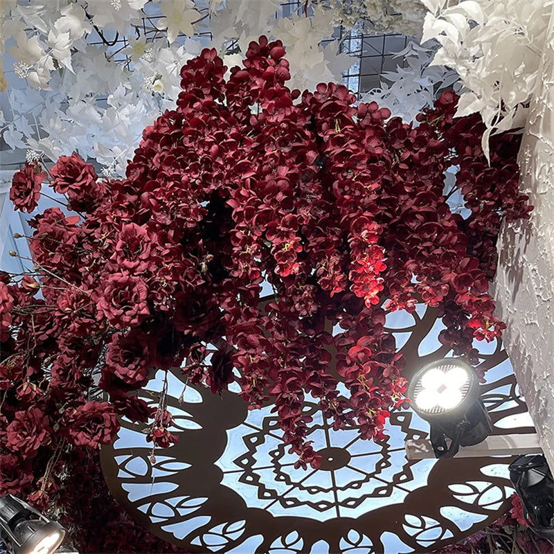 Artificial Wisteria Hanging Flower Strings – 6 Stem Wall Decor Artificial Hanging Flowers Axl