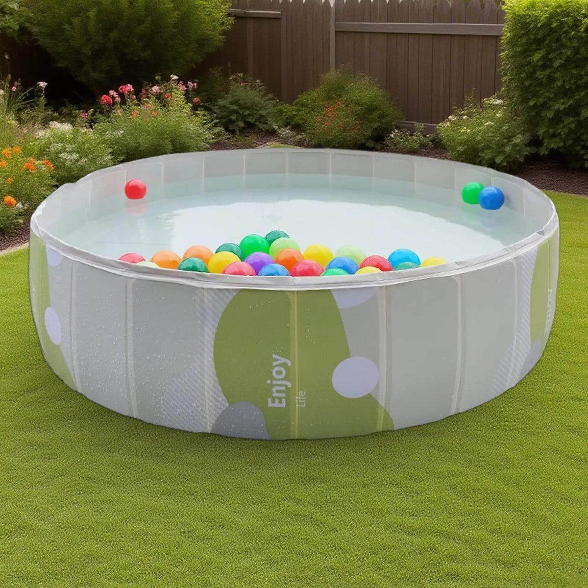 Foldable PVC Dog Pool – Non-Inflatable Pet & Baby Bath Tub Foldable Pet Pool Axl
