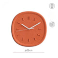 Modern Silent Wall Clock – Concrete & Metal Minimalist Design Silent Wall Clock Axl Orange