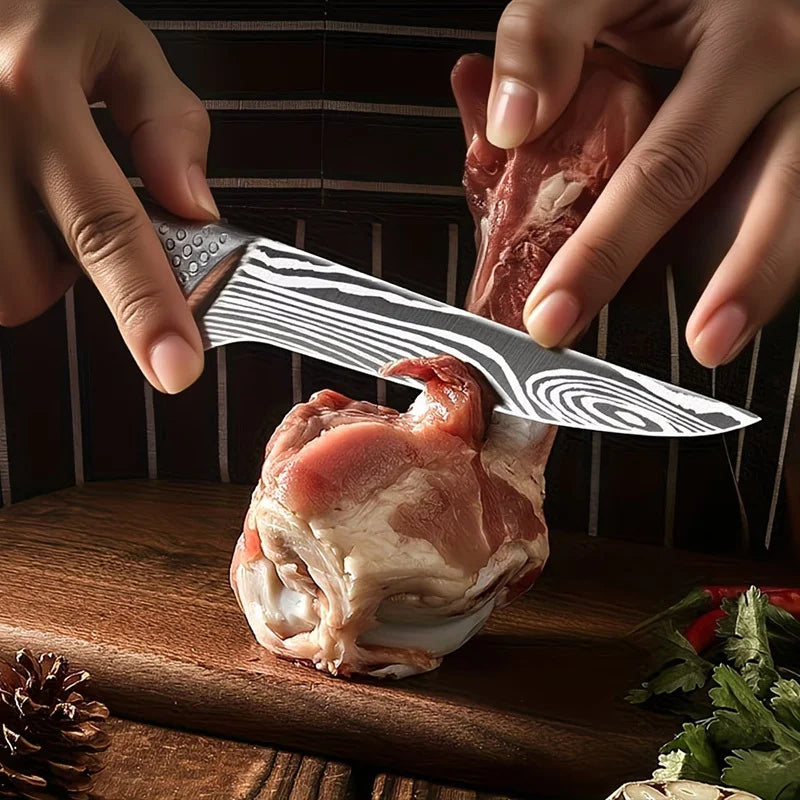 PLYS Damascus Chef Knife – Stainless Steel Boning & Meat Slicer Chef's Knife Axl