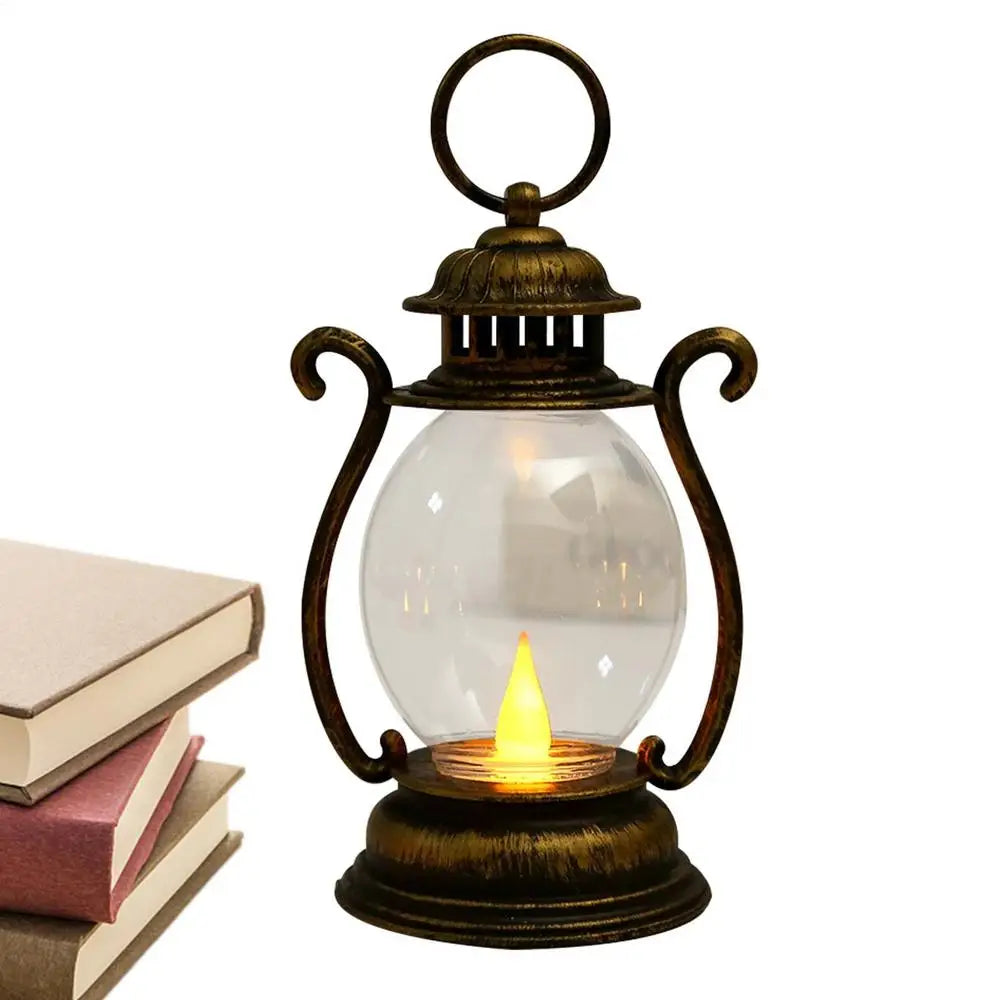 Retro Battery Powered LED Desk Lamp – Portable Vintage Lantern Retro LED Lantern Axl 06