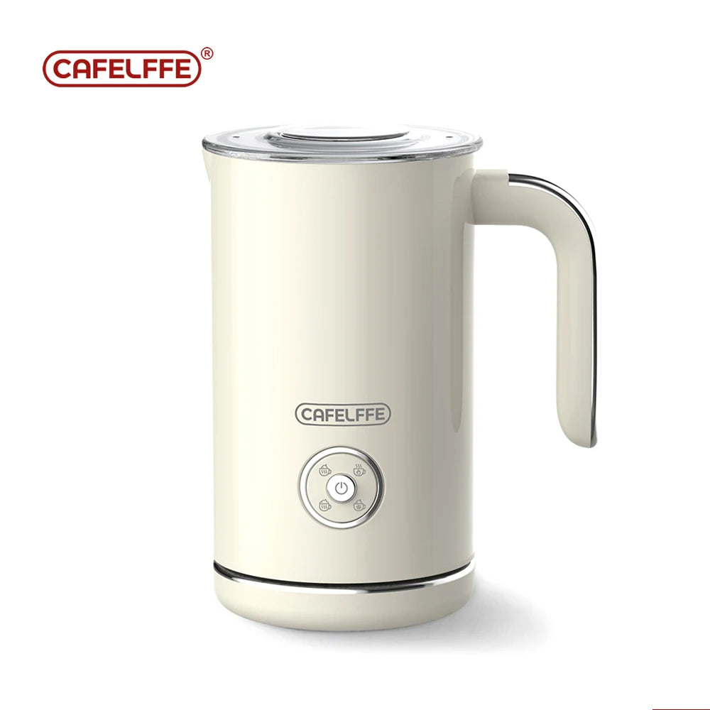 Cafelffe 4-in-1 Electric Milk Frother & Warmer | 240ml Electric Milk Frother Axl Light Yellow China Mainland EU