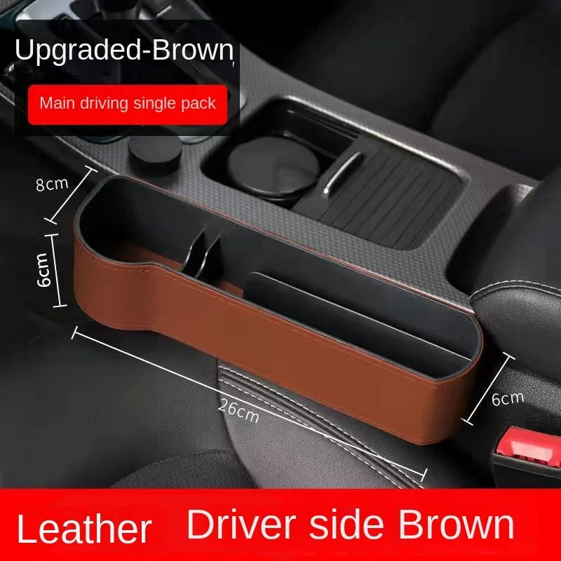 Car Seat Gap Filler Console Organizer – ABS Storage Box Car Seat Organizer Axl Driver Side Brown