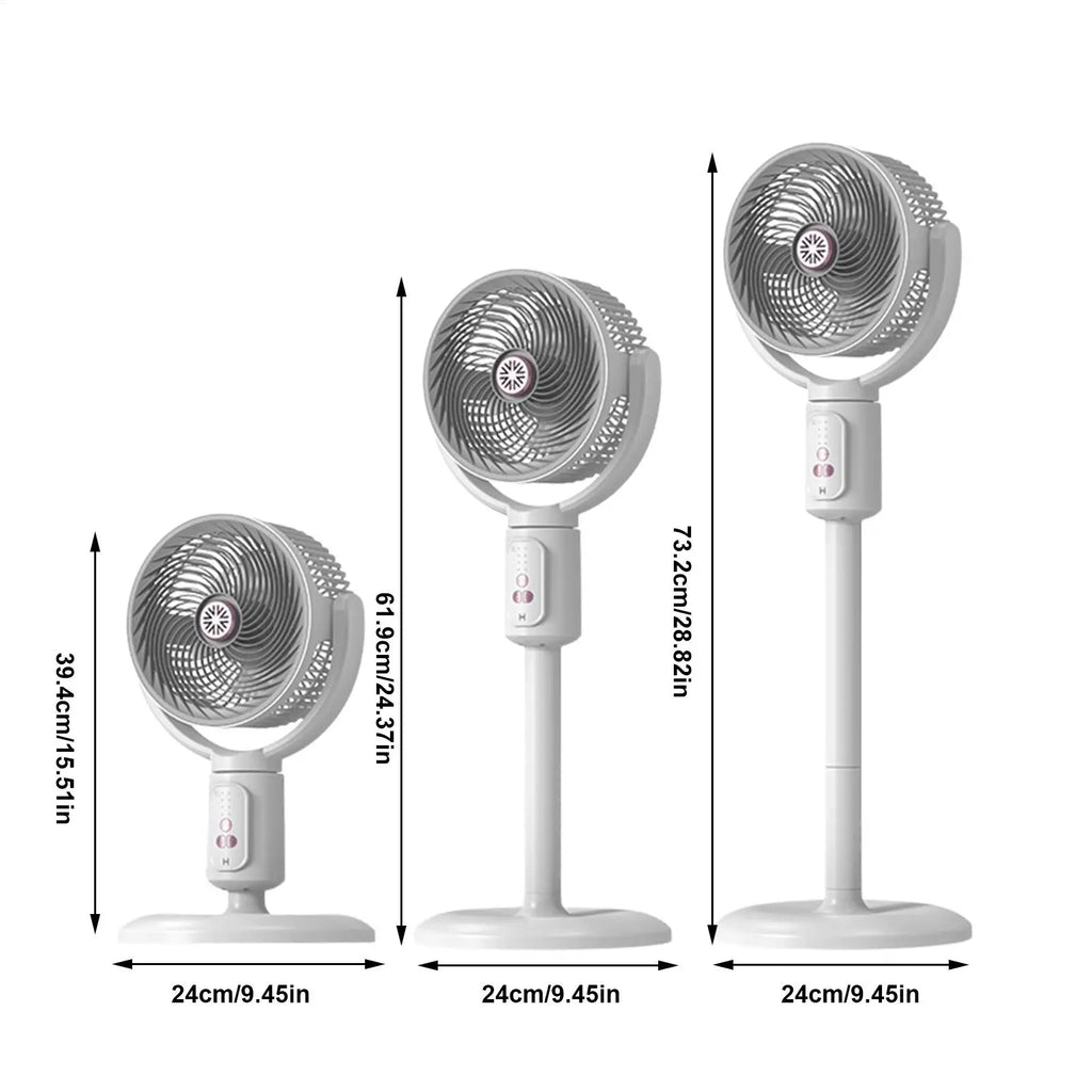 Oscillating Tower Fan 5-Speed Type-C Rechargeable Adjustable Height Oscillating Tower Fan Axl