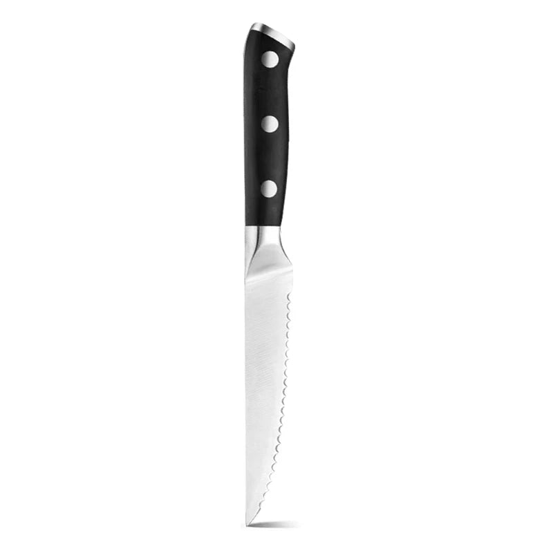 Serrated Steak Knife Set of 4 – Stainless Steel Dinner Knives Steak Knife Set Axl 1pcs B