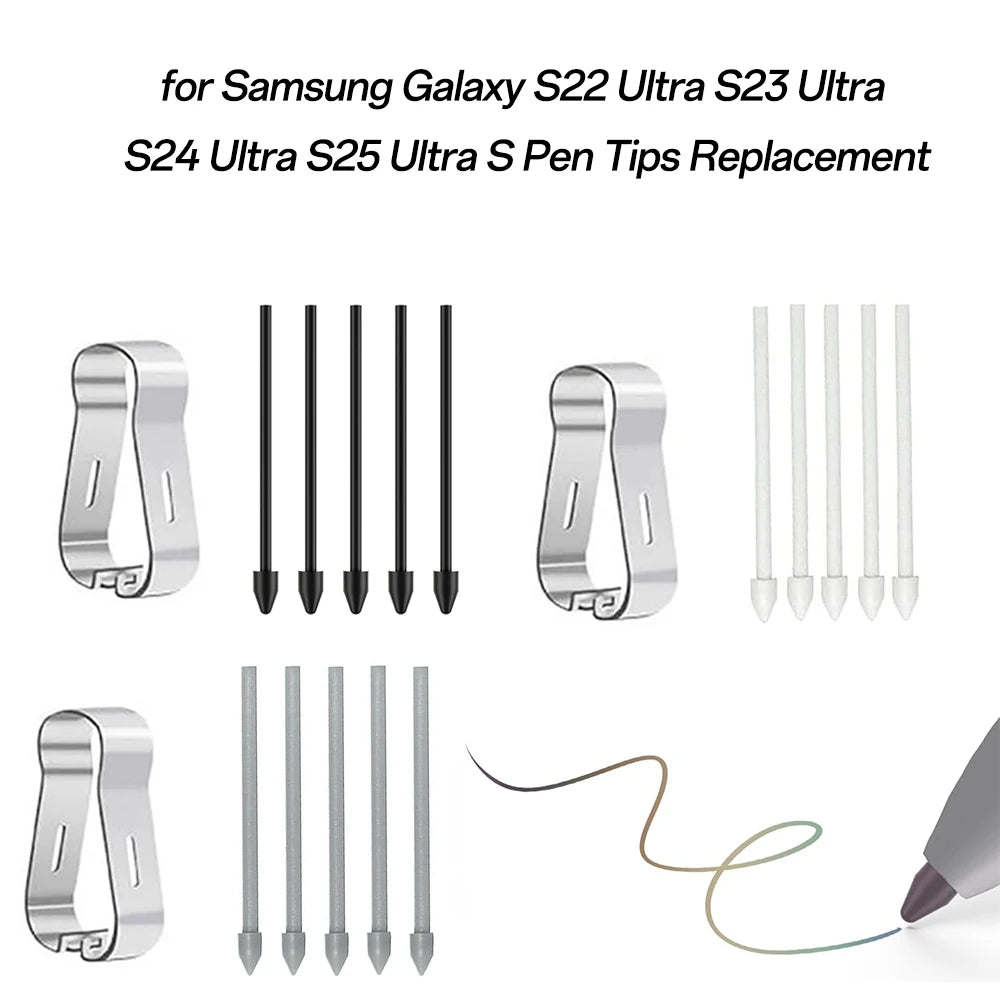 S Pen Replacement Nibs for Samsung Galaxy S22–S25 Ultra & Z Fold Stylus Pen Nibs Axl