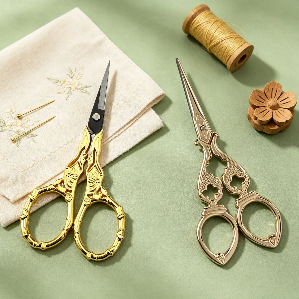 Vintage Embroidery Scissors – Sharp Stainless Steel Sewing Tool Embroidery Scissors Axl Scissors-2PCS