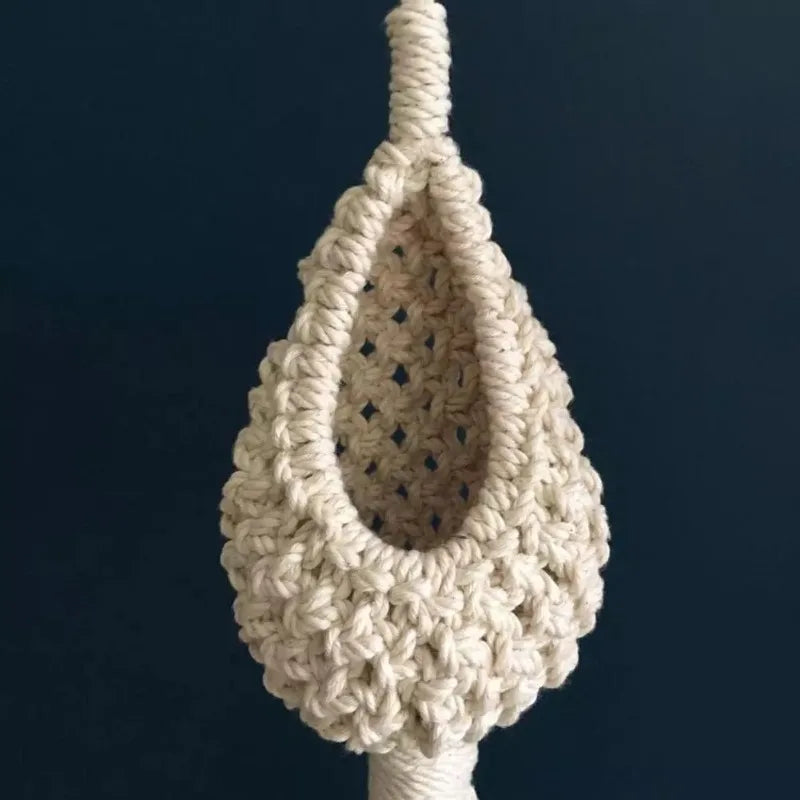 Pineapple Macrame Hanging Basket | Cotton Woven Plant Holder Macrame Plant Hanger Axl