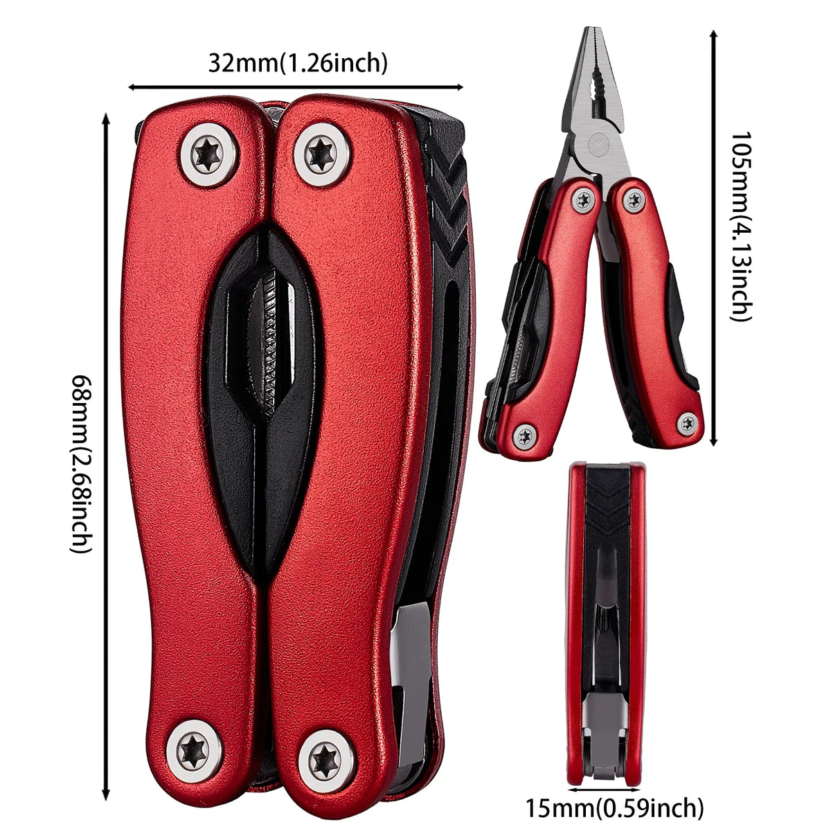 Stainless Steel Multi-Tool Pliers – Portable EDC Camping Kit Multi-Tool Pliers Axl 1pcs C