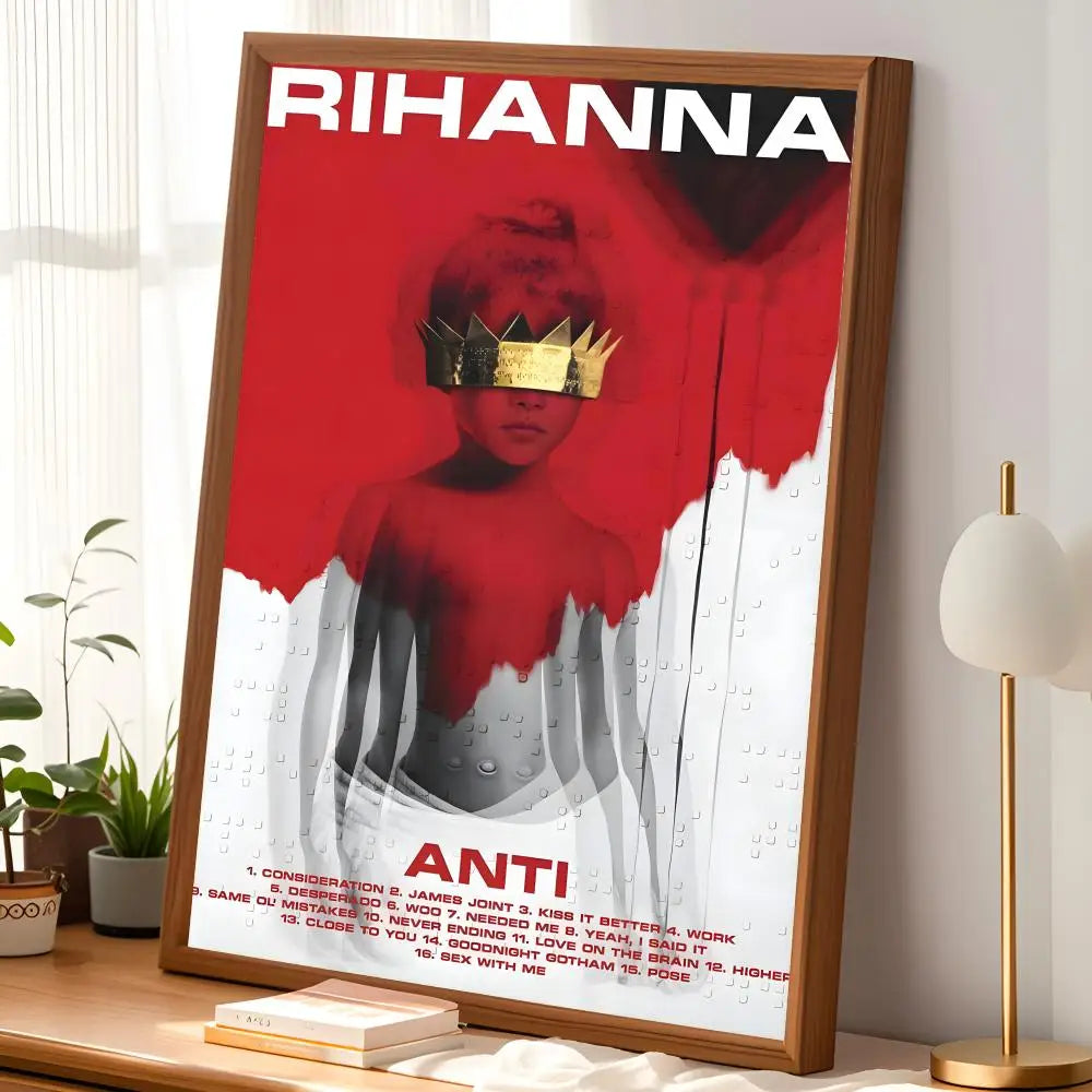 Rihanna HD Self-Stick PVC Wall Art Poster – Waterproof Décor Wall Art Poster Axl