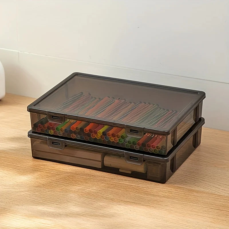 A5 Plastic File Organizer Box – Stackable Desktop Storage Desktop File Organizer Axl