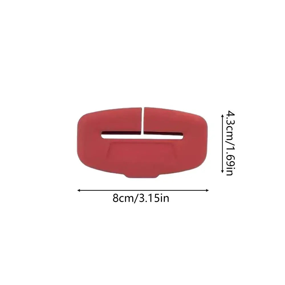 Silicone Seat Belt Buckle Cover Anti-Scratch Protector 4 Pack Seat Belt Accessory Axl Red