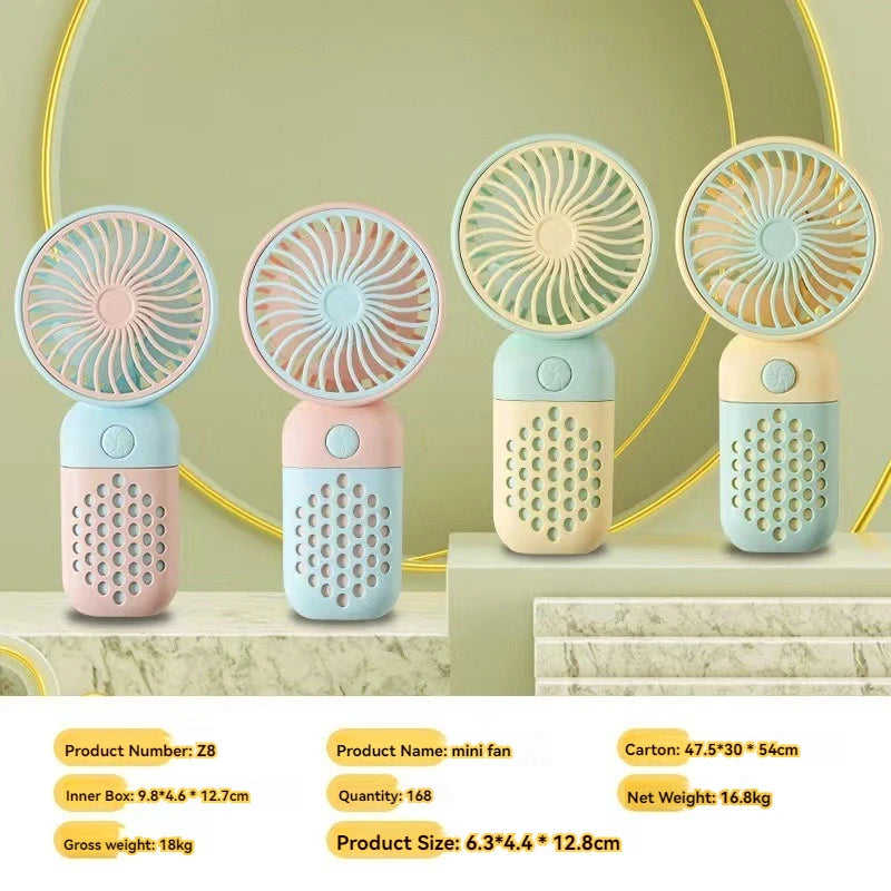 Portable Mini USB Handheld Fan – Cute Cartoon Rechargeable Mini Handheld Fan Axl
