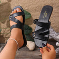 Women's Retro Flat Sandal Slippers – Anti-Slip, Outdoor Summer Flat Sandal Slippers Axl 36 black
