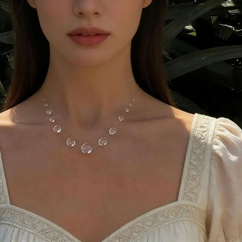 Clear Dewdrop Necklace – Handmade Resin Water Drop Pendant Pendant Necklace Axl