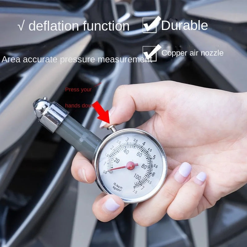 Metal Tire Air Pressure Gauge – Car, Truck & Racing Tyre Meter Tire Pressure Gauge Axl