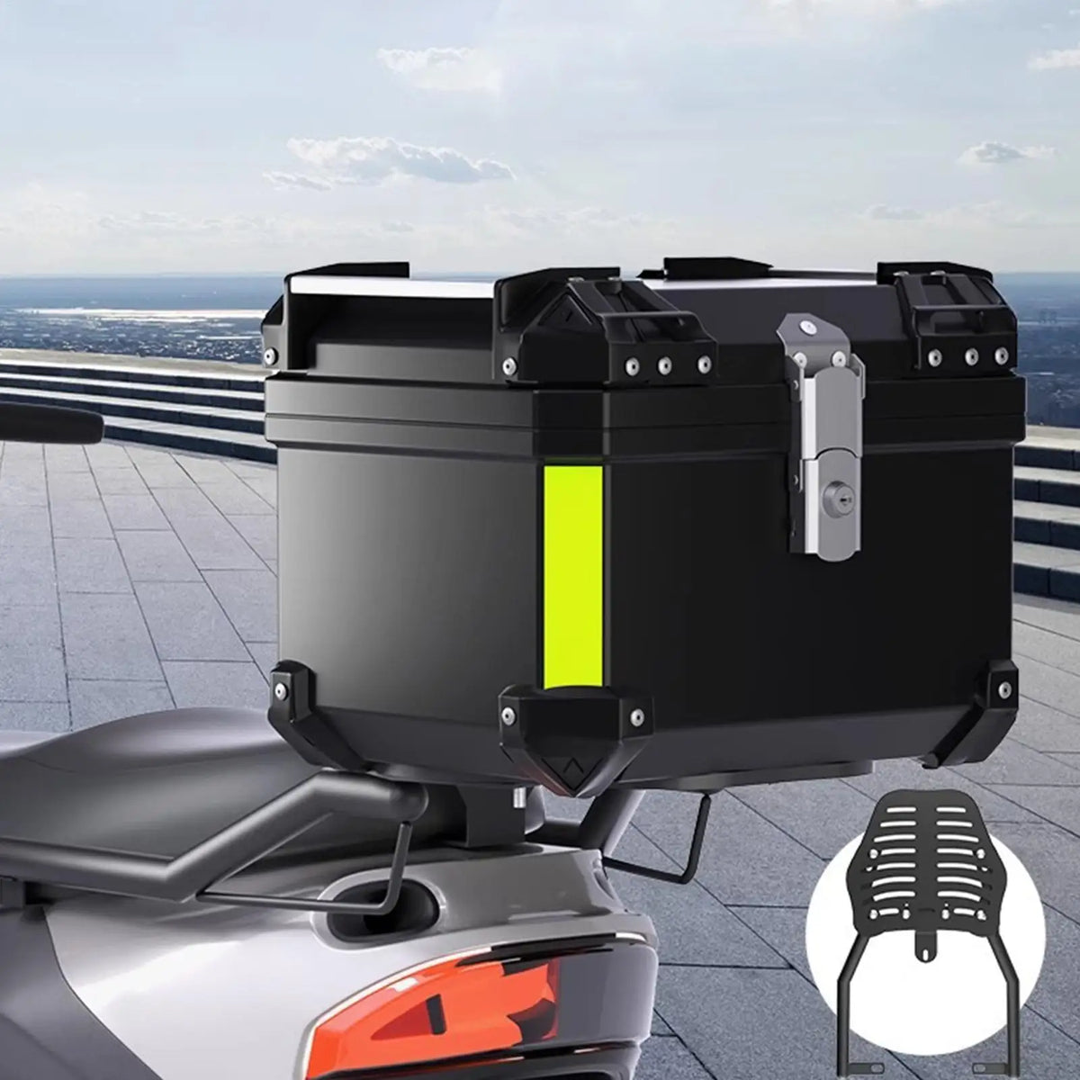 Adjustable Motorcycle Tour Pack Luggage Rack – Stainless Steel Motorcycle Luggage Rack Axl