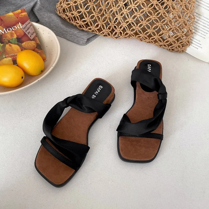 Women's Wedge Platform Slides – Vintage Thick Sole Summer Slippers Wedge Platform Slides Axl black 36