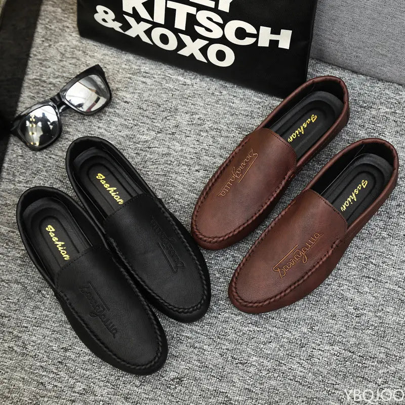 Men's Slip-On Loafers – Breathable Soft PU Leather Moccasins Men's Loafers Axl