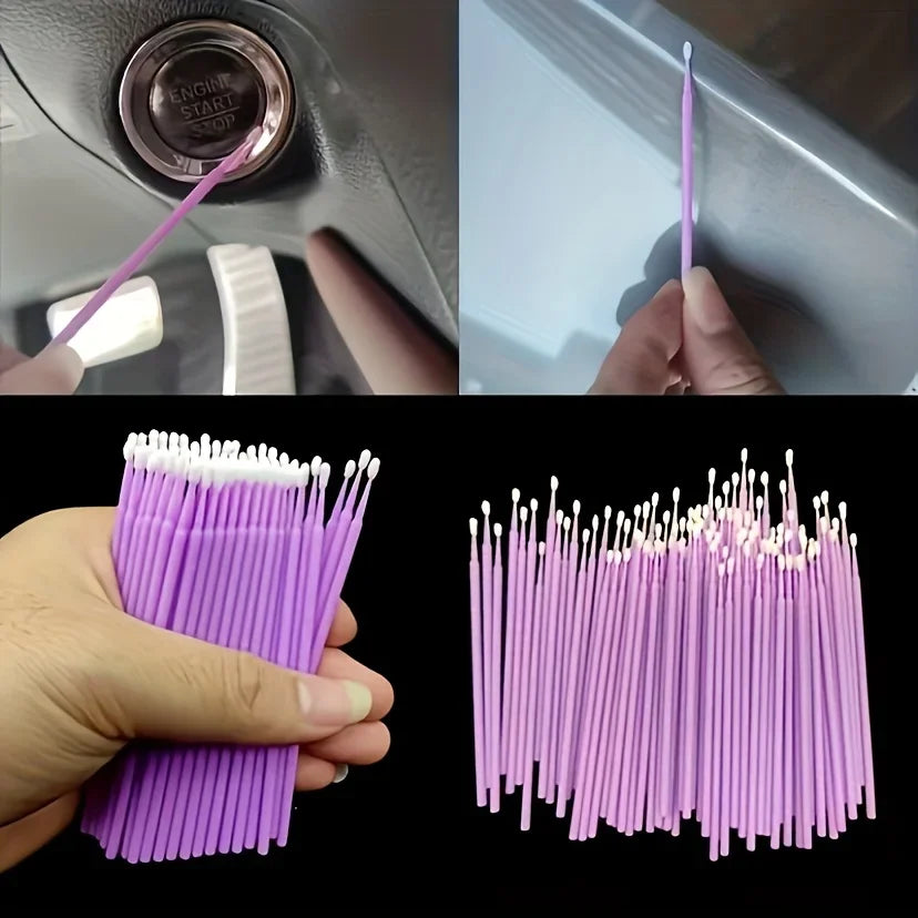 100-Pack Disposable Micro Brushes – Fine Tip Precision Applicator Disposable Micro Brushes Axl