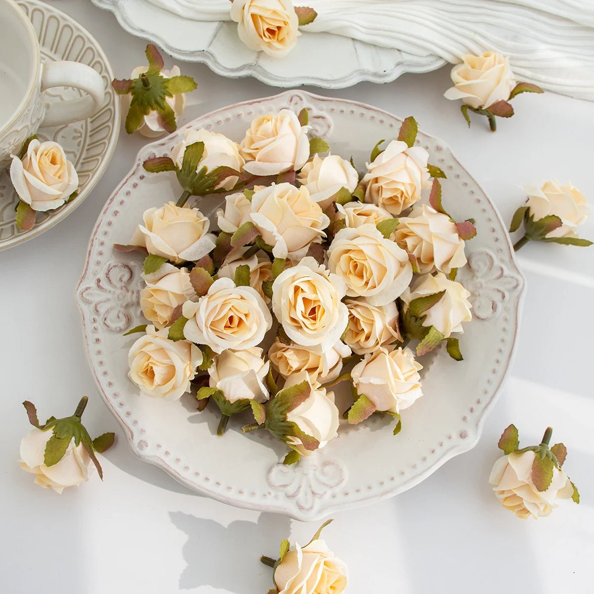 Artificial Silk Rose Heads Bulk – Wedding & Home Décor Artificial Silk Flowers Axl Color 3 40 pcs