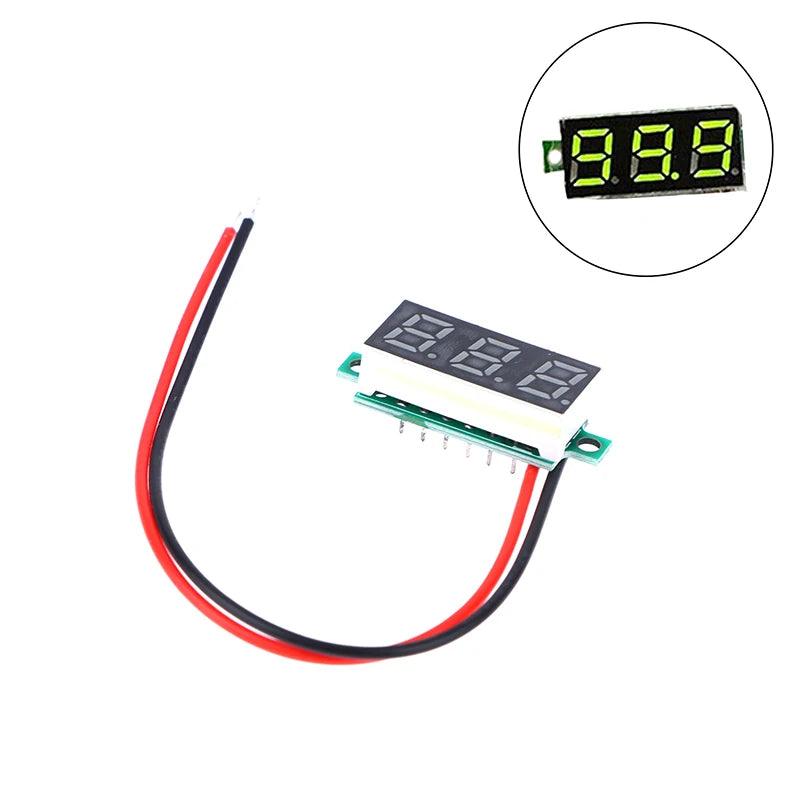 DC 2.4–40V Mini LED Digital Voltmeter – 0.28" Panel Tester LED Digital Voltmeter Axl Green