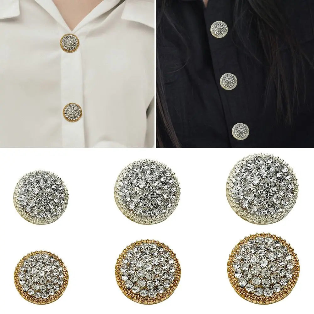 10-Pack Metal Rhinestone Snap Buttons for DIY Sewing & Crafts Rhinestone Sewing Buttons Axl