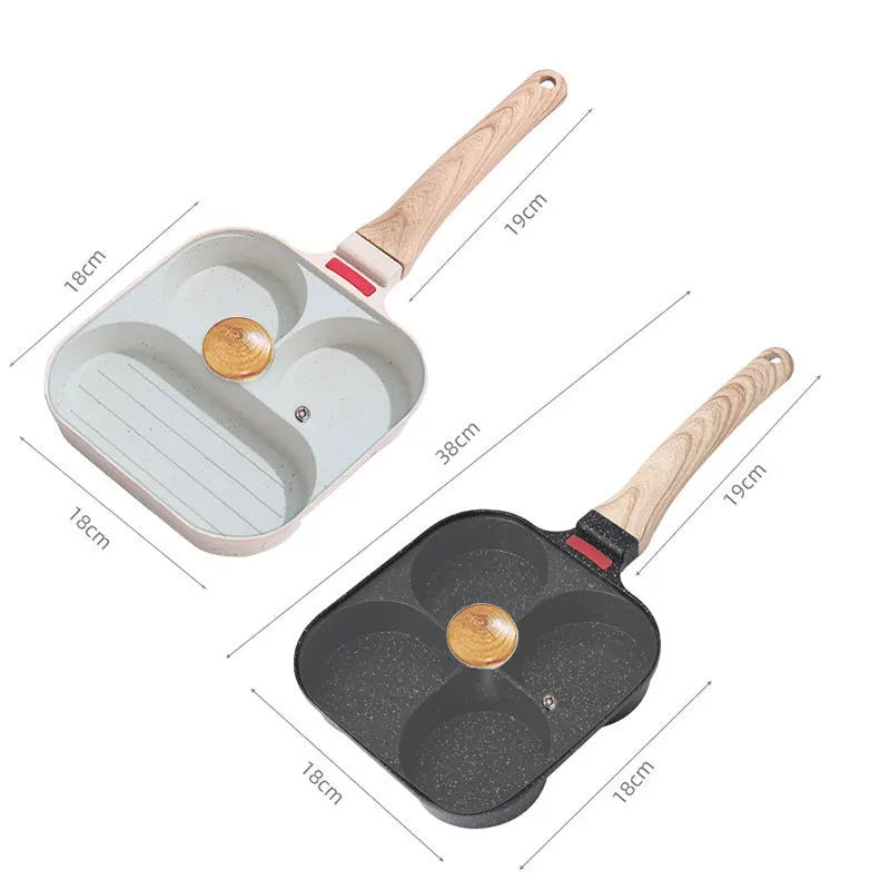 4-Cup Nonstick Egg Frying Pan with Lid | Omelet Skillet Nonstick Egg Pan Axl
