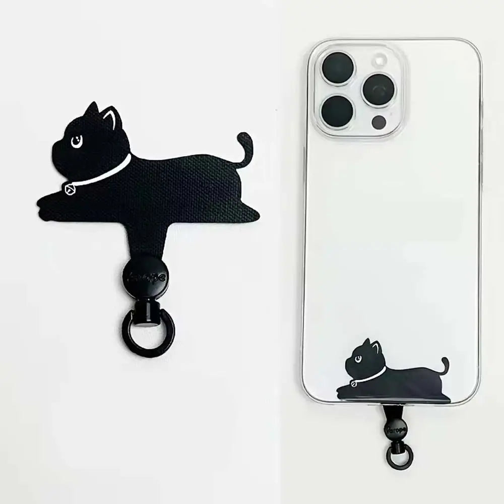 Cartoon Animal Phone Tether Tab – Detachable Metal Ring Patch Phone Tether Tab Axl