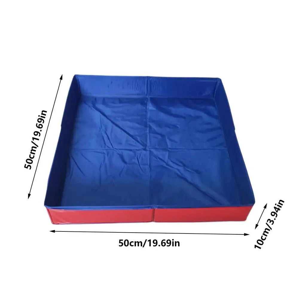 Foldable Square Dog Bath Pool – Non-Inflatable PVC Pet Pool Foldable Pet Pool Axl Red