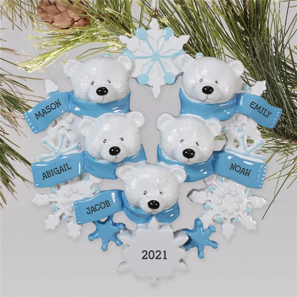 Reindeer Family Christmas Tree Ornament Pendant | 2–6 People