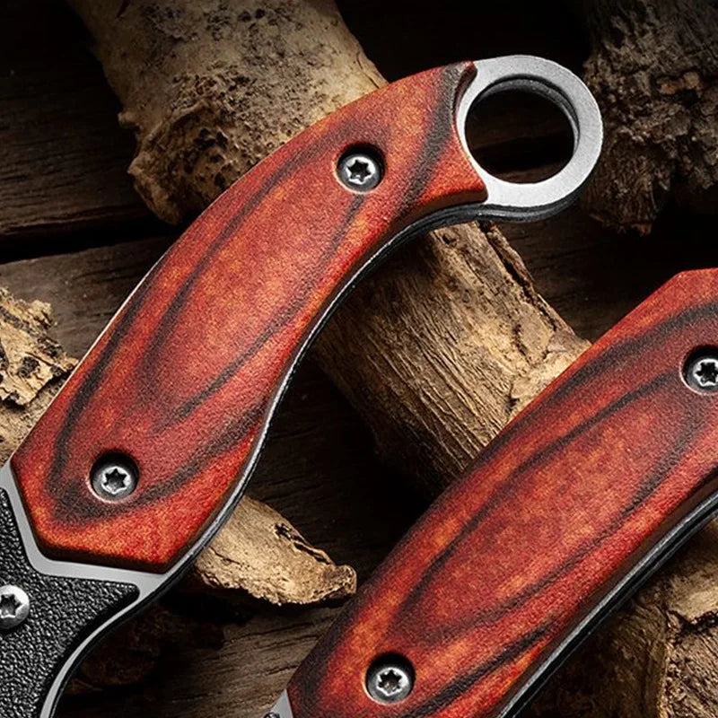 Mini Folding Pocket Knife – Stainless Steel & Wood Handle EDC Folding Pocket Knife Axl