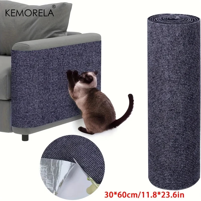 KEMORELA Cat Scratching Mat – Self-Adhesive Furniture Protector Cat Scratching Mat Axl Dark Gray