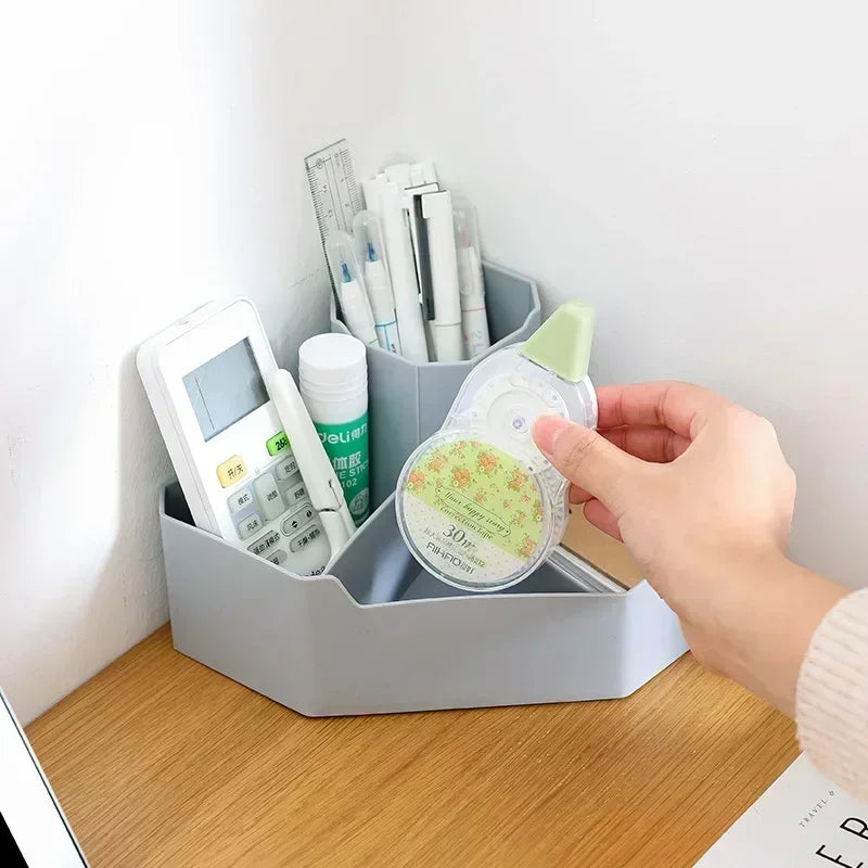 4-Grid Desktop Organizer – Pen, Lipstick & Cosmetics Holder Desktop Storage Organizer Axl