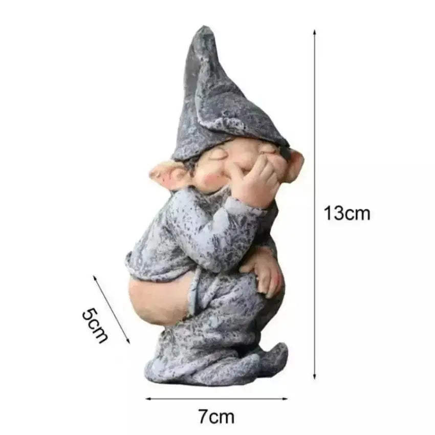 Funny Dwarf Garden Gnome Statue – Resin Novelty Figurine Decor Garden Gnome Statue Axl