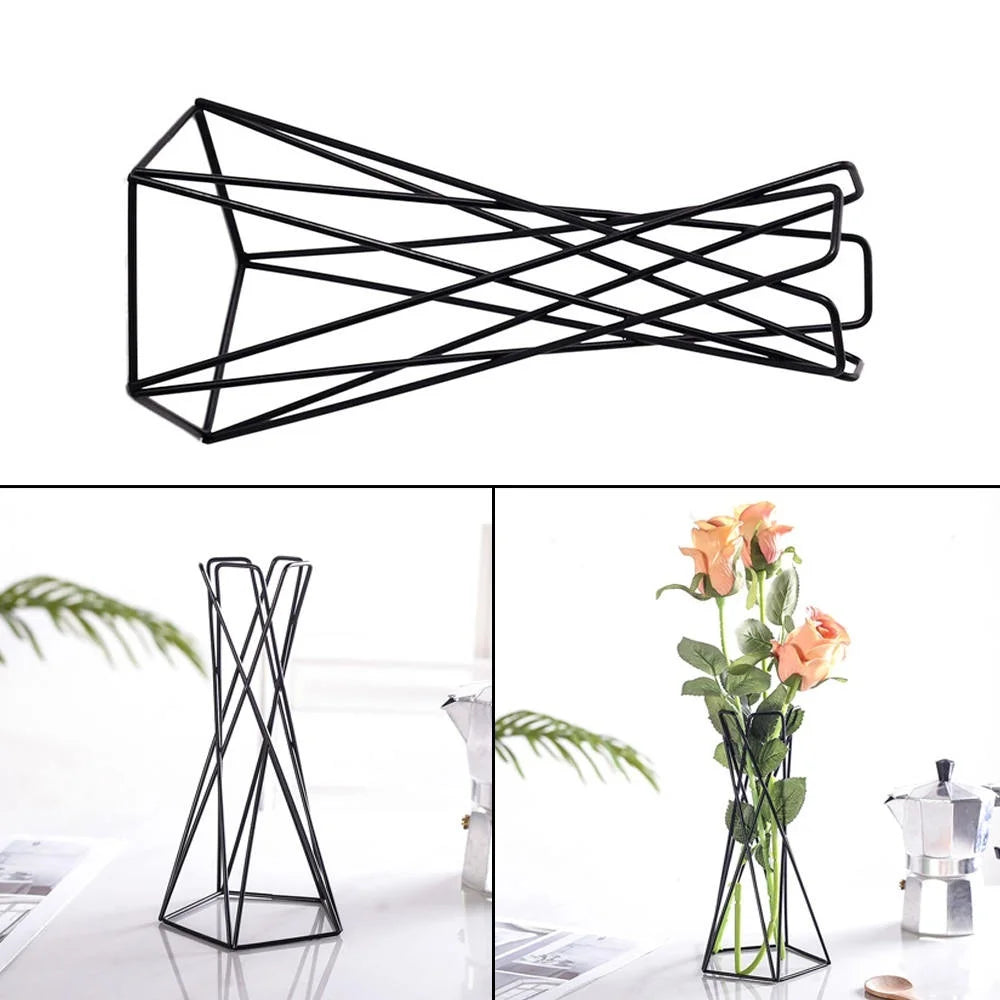 Nordic Geometric Iron Air Plant Holder | Tillandsia Stand Air Plant Stand Axl