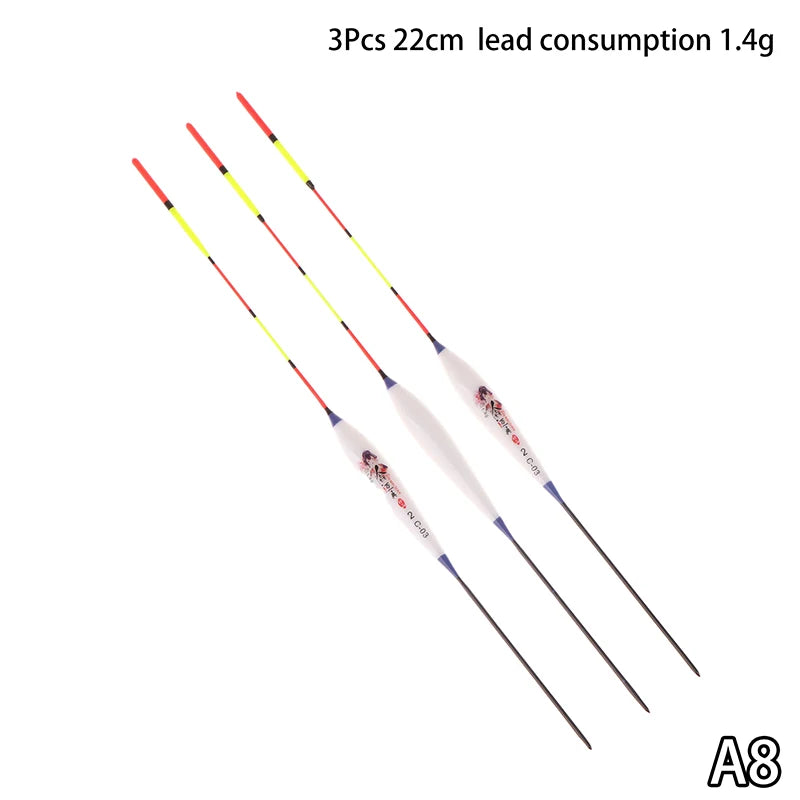 3-Pack High Sensitivity Fishing Floats – Plastic Bobbers Set Fishing Floats Axl A8
