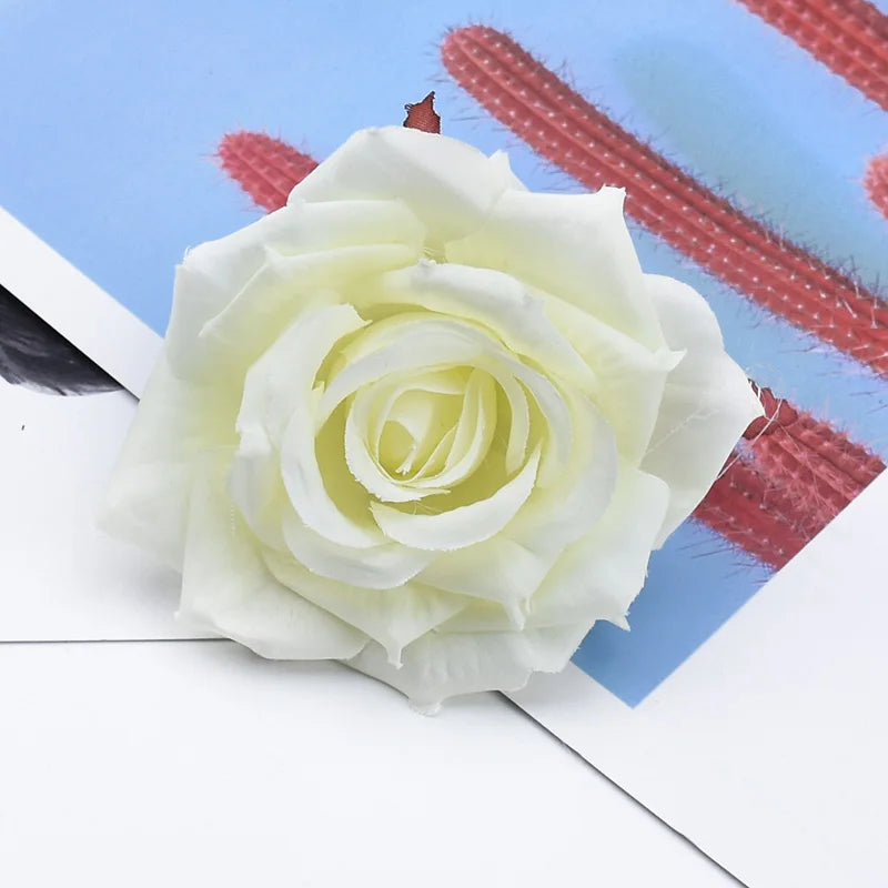 Silk Rose Artificial Flowers 5/10 Pcs | Wedding & Home Decor Artificial Silk Flowers Axl color 1 10 Pieces
