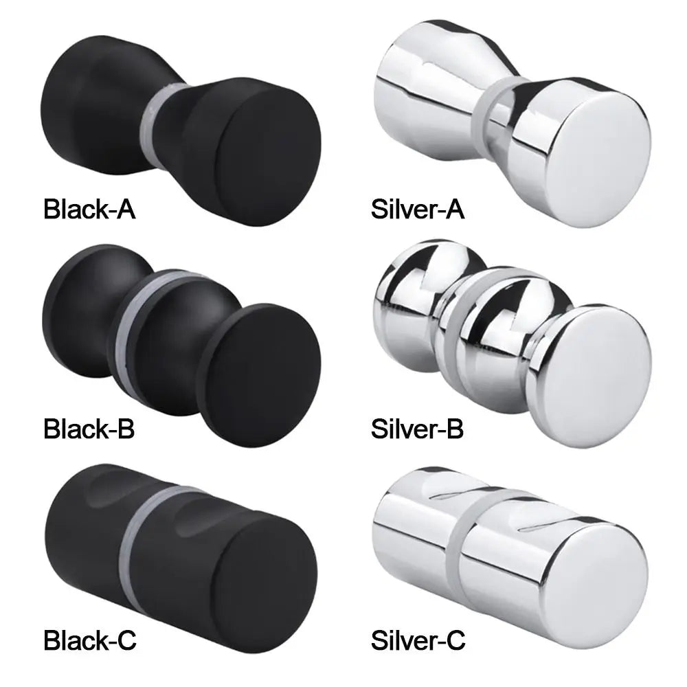 Aluminum Alloy Back-to-Back Glass Door Knob Handle Pull Glass Door Handle Axl