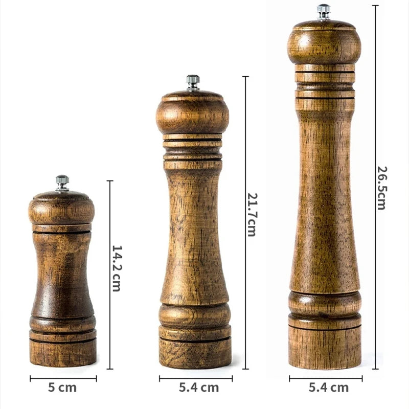 Oak Wood Pepper & Spice Mill Grinder – Ceramic Core Set Spice Mill Grinder Axl