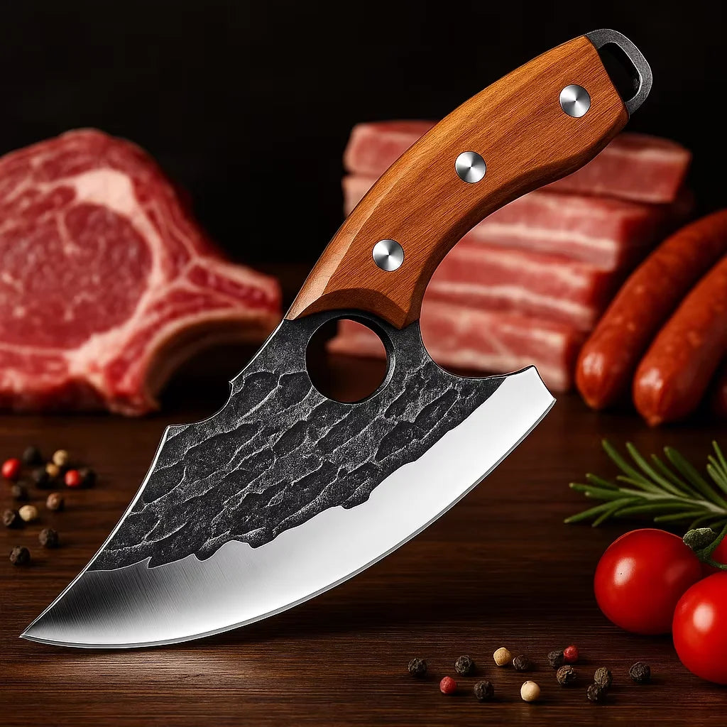 COOKCRAZE Kitchen Knife – Sharp 5CR Steel Blade, Wood Handle Kitchen Knife Axl