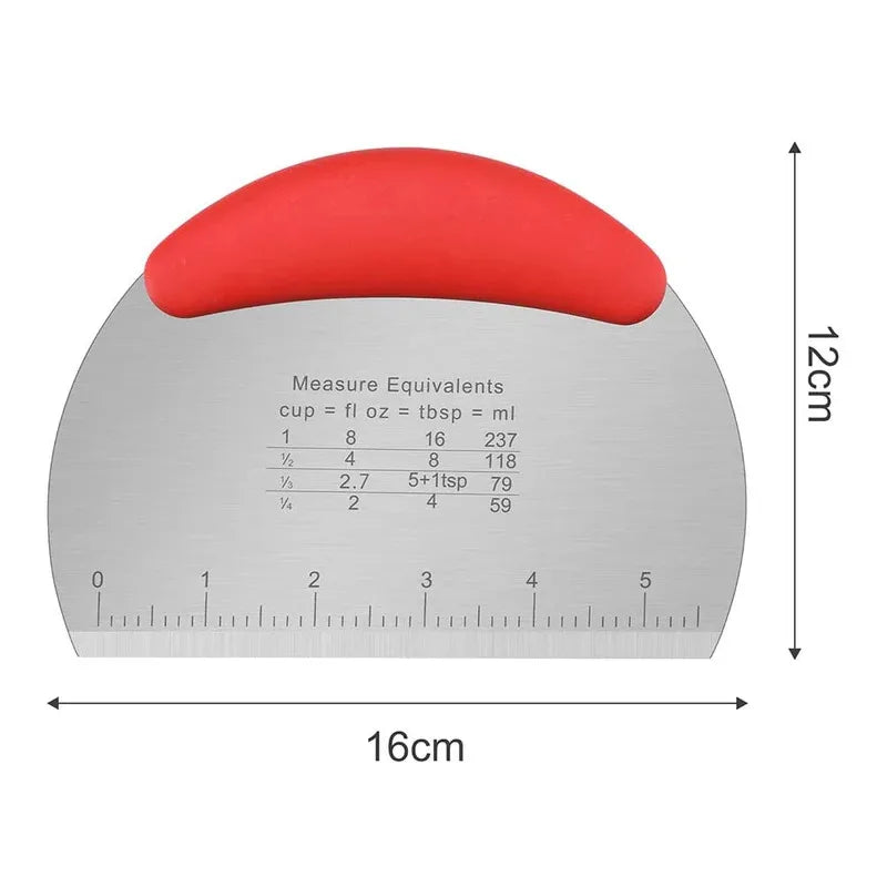 Stainless Steel Dough Cutter & Pastry Scraper with Scale Pastry Scraper Axl