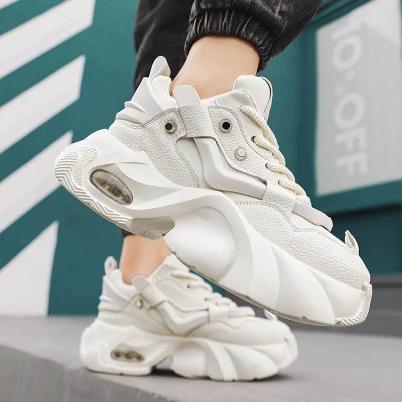 Men's Chunky Sneakers – Lace-Up Height Boost Casual Shoes Chunky Sneakers Axl